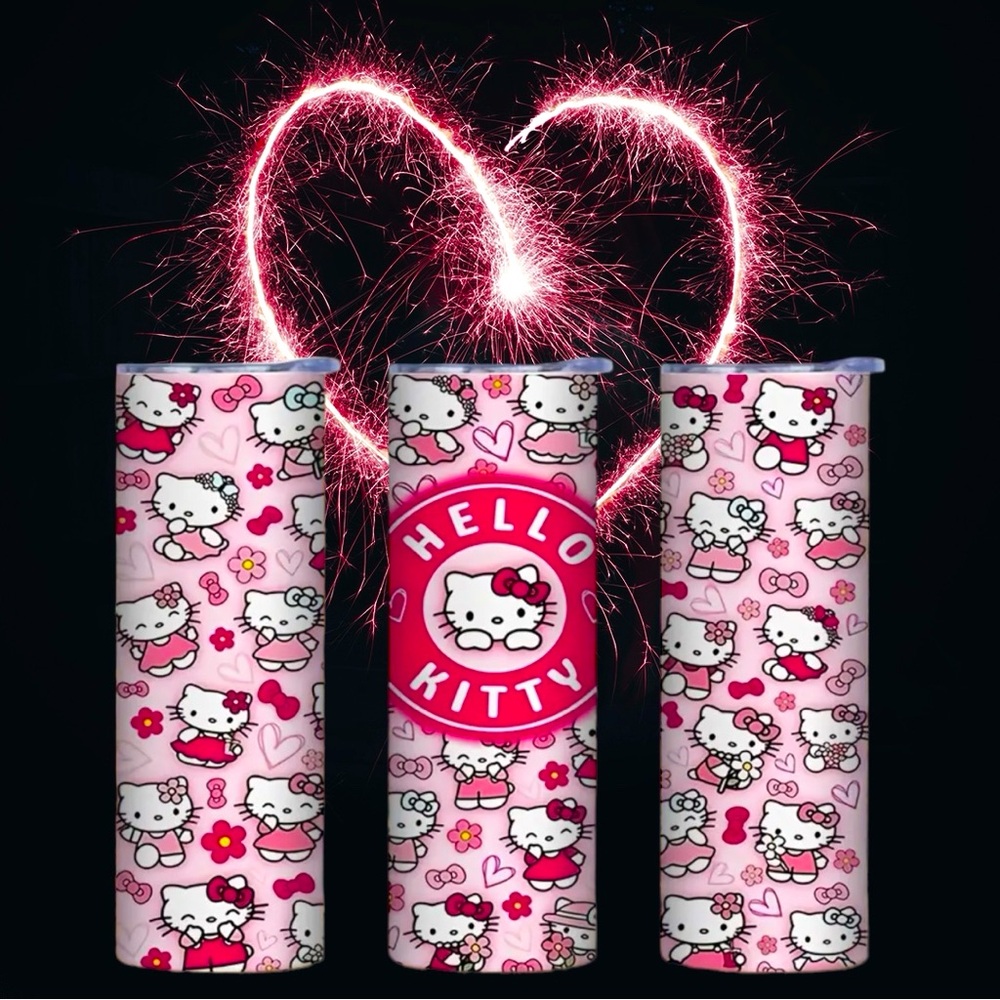 🆕 Hello Kitty Stainless Steel Insulated Tumbler With Metal Straw And Lid - 20oz